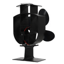 4 Blades Heat Powered Stove Fan for Log Burner Fireplace Eco Silent 6 Color