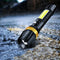 XANES M2 COB+T6 Flashlight Waterproof LED 3 Modes Outdoor Camping Hunting Portable Work Light