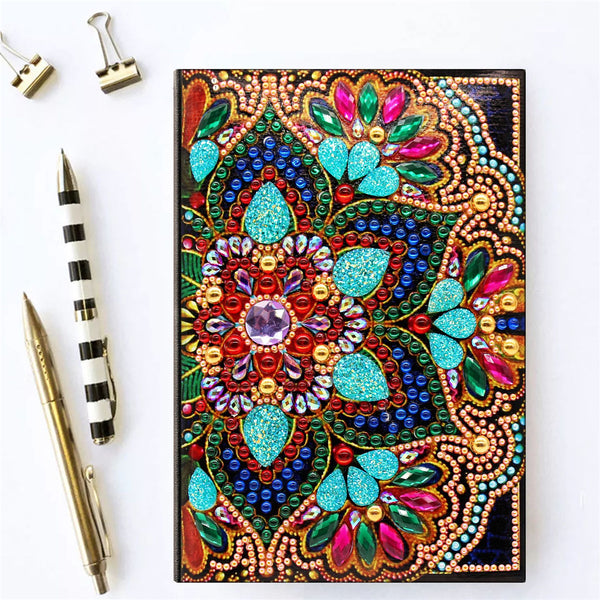DIY Diamond Painting Embroidery Notebook A5 Notepad Unicorn Butterfly Flower Snow Man Design Special Shaped Hand Paint Leather Cover Cross Stitch Christmas Gifts For Friends