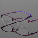 Eye Glasses Half Rimless Glasses Frame Eyeglasses Clear Lens Metal&TR90 Optical Glasses RX Spectacles