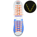 VING A Box of 12 Lazy Shoes with Elastic Silicone Free Shoelaces Tied Arrow Sports