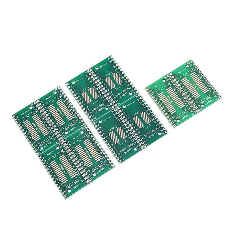 10pcs TSSOP28 SSOP28 To DIP28 SOP28 Transfer PCB Board DIP Pin Board Pitch Adapter