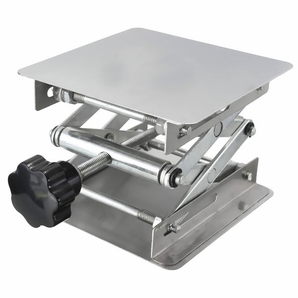 4 x 4" Stainless Steel Lifting Platform Lab Stand Laboratory Manual Lift Riser Lifter 100x100x150mm