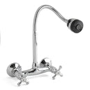 Bathroom Kitchen Faucet Hot Cold Mixed Taps Stretchable Shower Spray type Wall Faucet
