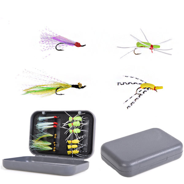 LEO 12 Pcs Fishing Lure Imitation Insect Fishing Hook Outdoor Portable Fishing Tool