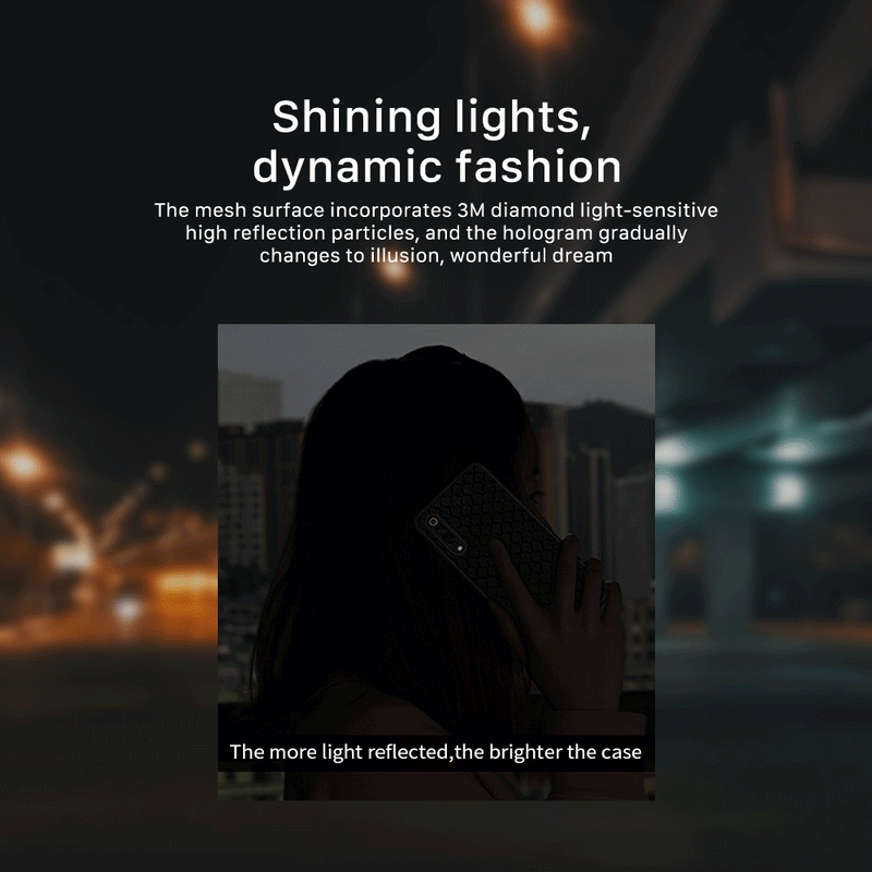 NILLKIN Reflective Slight Woven Polyester Mesh Anti-scratch Protective Case for Xiaomi Mi9 / Mi9 Transparent Edition