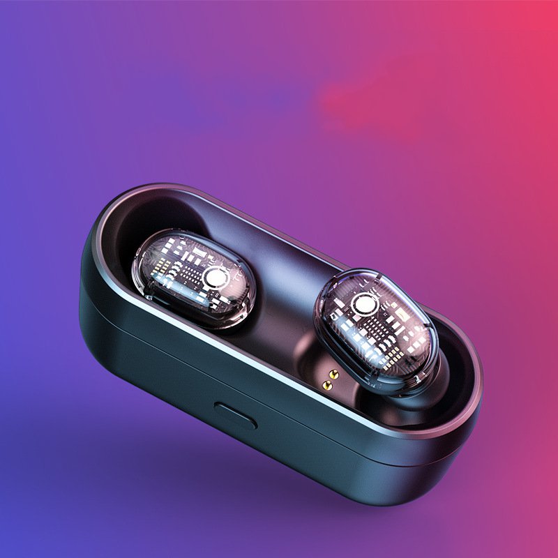 Bakeey M13 TWS bluetooth 5.0 Earphone HiFi Heavy Bass Smart Touch Bliateral Call Transparent Headphone with Charging Box