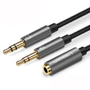 Ugreen Headphone Splitter 3.5mm Female to 2 Male Mic Audio Cable Splitter Cable Headset for PC