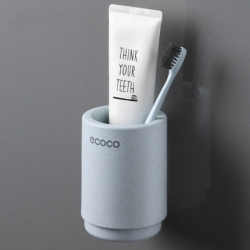 Wall Mount Toothbrush Holder Wash Cup Toothpaste Portable Hanging Gargle Cup