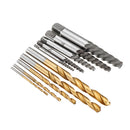Drillpro 10pcs/set Cobalt Twist Drill Bit and Broken Bolt Damaged Screw Extractor