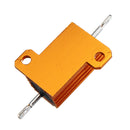 10pcs RX24 25W 8R 8RJ Metal Aluminum Case High Power Resistor Golden Metal Shell Case Heatsink Resistance Resistor