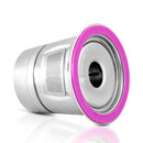 Stainless Steel Refillable Coffee Capsule Cup Reusable Coffee Pods w/ Coffee Spoon Brush for Keurig K-cup