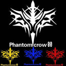 Motorcycle Car Sticker Phantom Crow 12x12cm Fashion Reflective Decals 5 Colors