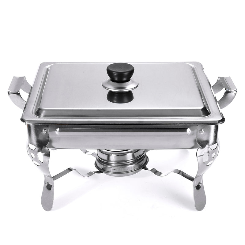 6L Stainless Steel Square Buffet Heating Stove Chafing Dish Buffet Stoves Caterer Wedding Party Food Warmer Tray Dinner Serving Simple Removal Buffet Stove