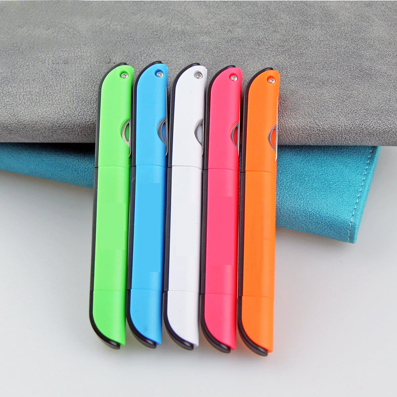 Multifunction Ballpoint Pen with Folding Scissors Ruler Office School Stationery Student
