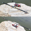 ZANLURE 1.8-3.6m Carbon Fiber Telescopic Fishing Rod Mini Portable Spinning Rod Sea Fishing Rod