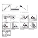 DANIU 12inch Square Ruler Adjustable Stainless Steel Combination Angle Tool