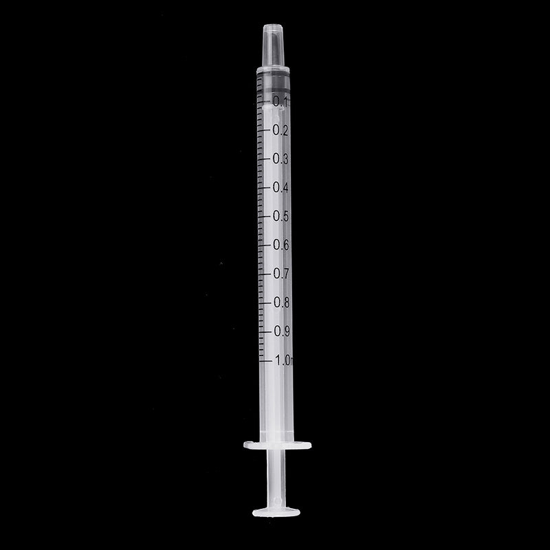 20Pcs/Set 1ml Plastic Dispensing Syringe Injector No Needles 0.01ml Graduation for Refilling and Measuring Liquids Industrial Glue Applicator