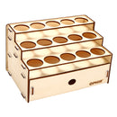 Wooden Pigment Bottle Storage Organizer 15/80 Holes Color Paint Ink Brush Stand Rack Modular Holder