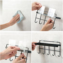 Kitchen Tissue Storage Holder Towel Rack Hook Holder Bathroom Shelf Hanging