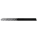 Universal 2X Car Racing Black Long Stripe Graphics Side Body Vinyl Decals Stickers