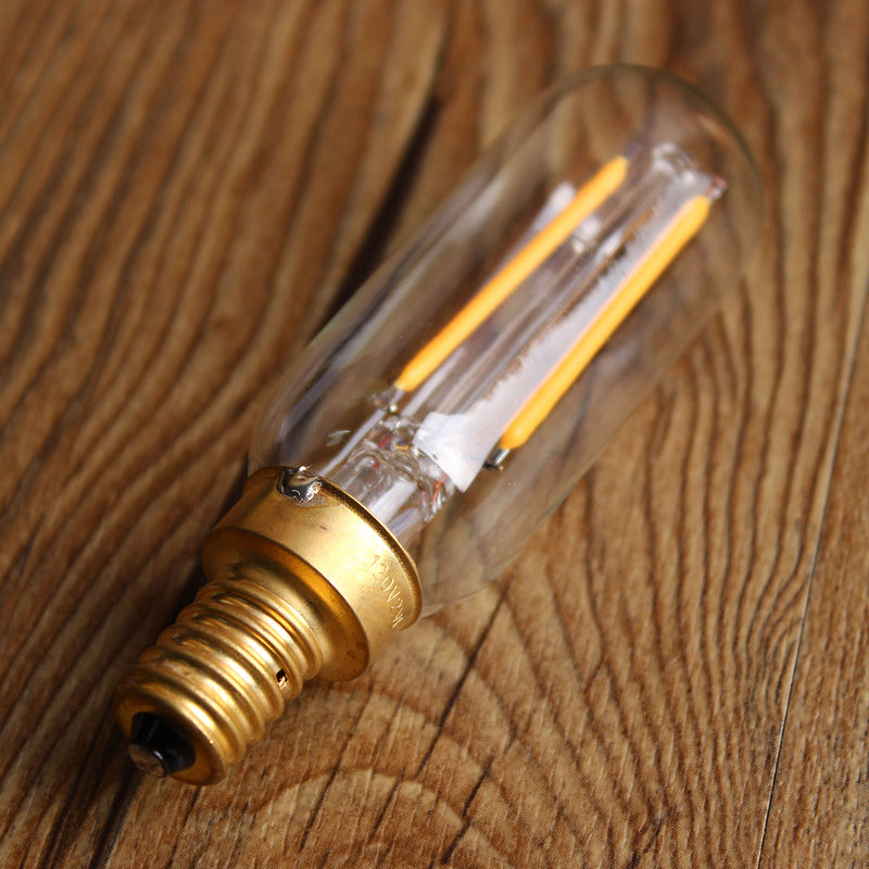 E14 E12 T25 2W Warm White COB LED Tubular Retro Edison Incandescent Light Bulb AC110V/220V