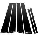 6Pcs Black Pillar Posts Set Cover Door Coating for BMW 5-Series PC Trim Window