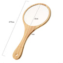 Lucky Fine Hand-Held Solid Wood Mirror Portable Retro Makeup Mirrors Beauty Supplies Mirror