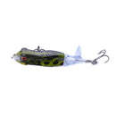 ZANLURE 1 Pcs 3D Eyes Frog Fishing Lure Soft Bait Tassels Fishing Hooks