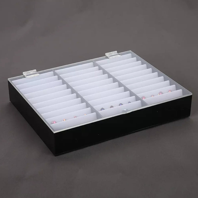44 Grids Empty Nail Tips Storage Box Clear Nail Art Decoration Container Case Display