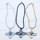Unisex Fidget Spinner Necklace Four Leaf Crab Craws Pendant Necklace Women Men