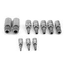 10Pcs 12 Point Triple Square Spline Socket Tamper Proof 4-18mm Tools Kit