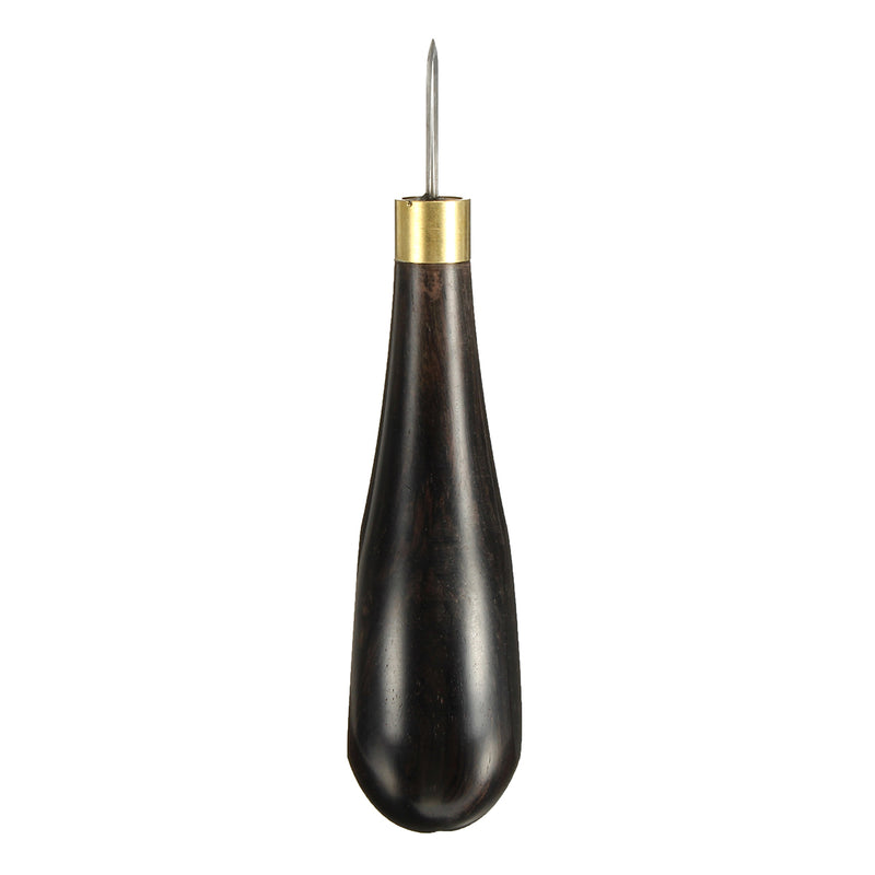 3/4/5MM Diamond Stitching Ebony Blackwood Handle Leather Craft Tool Sewing Awl Kit