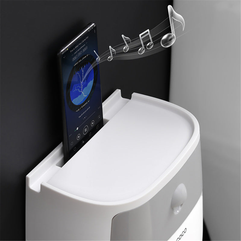 Toilet Paper Holder Creative Plastic Wall Mounted Tissue Storage Box Bathroom Decor