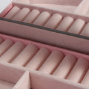 Leather Jewelry Box Storage Organizer Necklace Bracelet Ring Earring Case