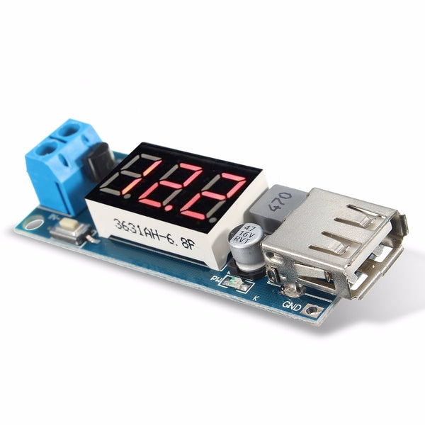 DC-DC 4.5-40V Step Down LED Volt Meterr USB Voltage Converter Buck Module 5V/2A