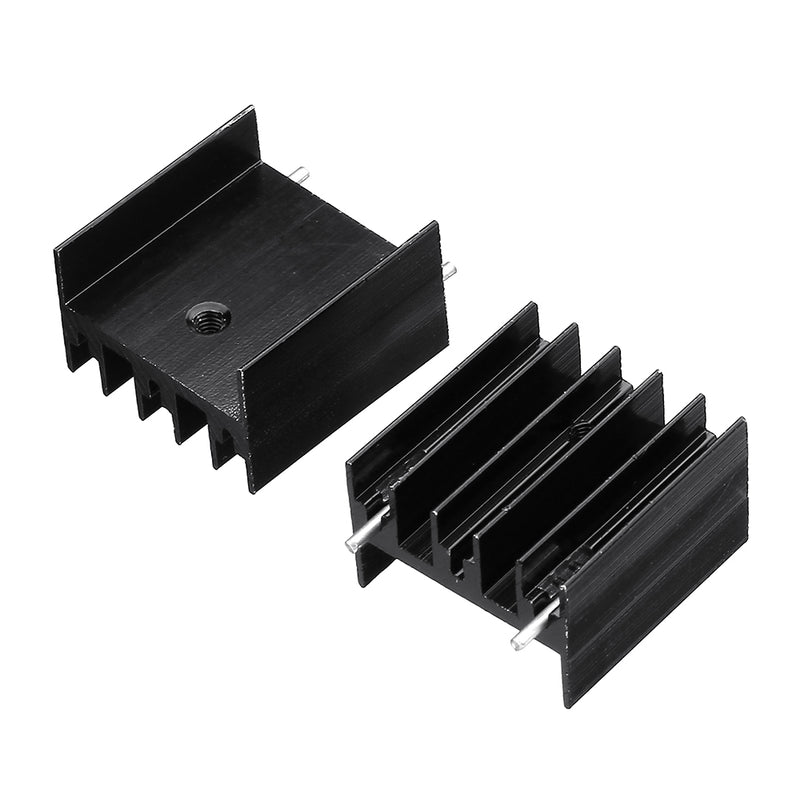 10Pcs TO-220 Aluminum Triode Heat Sink 25x23.5x15.8mm Aluminum Radiator