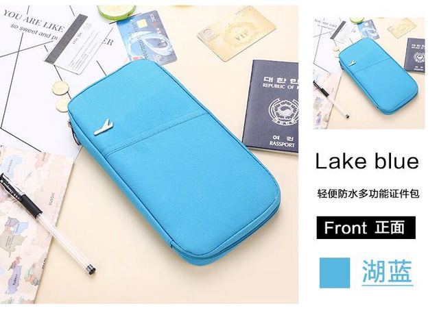 Portable Multi-function Travel Storage Bag Stationery Bag Travel Passport Bag Wallet Wallet