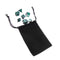 Zinc Alloy Metal Polyhedral Dice Silver Border Green Enamel Body Role Playing Game Dice Gadget RPG