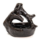 LED Light Buddhist Ceramic Backflow Censer Burner Holder with 5 Incense Cones