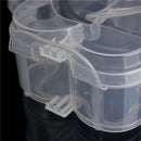 3 Layers Portable Clear Plastic Case Makeup Organizer Nail Decoration Storage