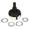 1 Pole 12 Way 0.3A 250VAC Black Rotary Switch Solder Terminals 18 Teeth Shaft