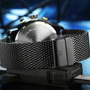 NAVIFORCE 9068 Stainless Steel Strap Quartz Watches Waterproof Week Display Men Watch