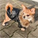 Nsmsan KLN-1725 Pet Fur Collar Leather Coats Waterproof Pet Dog Winter Warm Coats Puppy Cold Weather Clothes