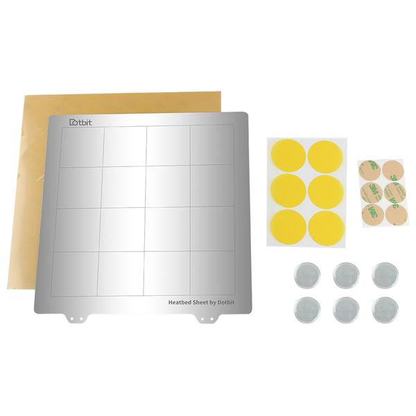 235*235mm Heated Bed Platform Hot Bed Steel Plate with Circular Magnet + Magnetic Sticker + PEI Sheet for 3D Printer