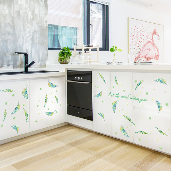 Miico SK7183 Glass Door Stickers Bathroom Decorative Stickers Cabinet Stickers Wall Stickers DIY Sticker