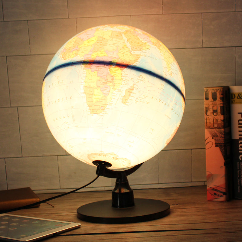 Universal LED World Globe Rotating Swivel Map Of Earth Atlas Geography