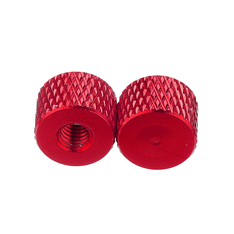 Suleve M4AN5 10Pcs M4 Blind Hole Thread Aluminum Alloy Knurled Thumb Nut Hand-Tight Screw Nut Multi-Color