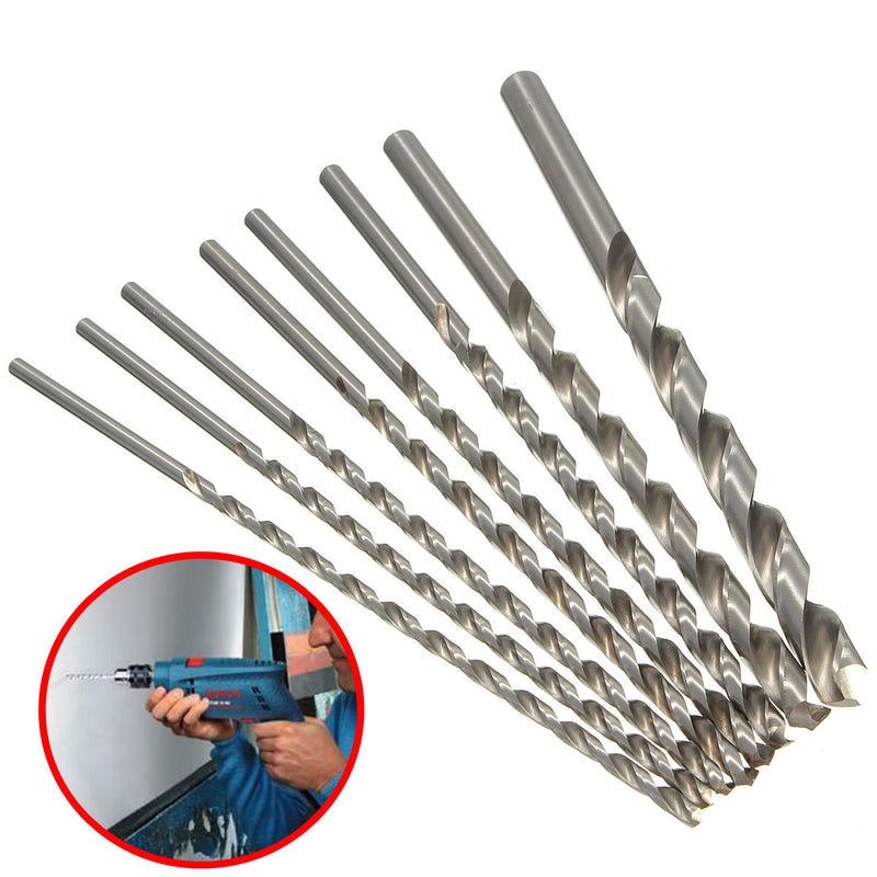 4mm To 10mm Diameter Extra Long HSS Auger Twist Drill Bit Straigth Shank 200mm