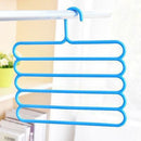 Multifunctional Anti Skid Trousers Rack 5 Layer Hanging Pants Cloth Plastic Hanger